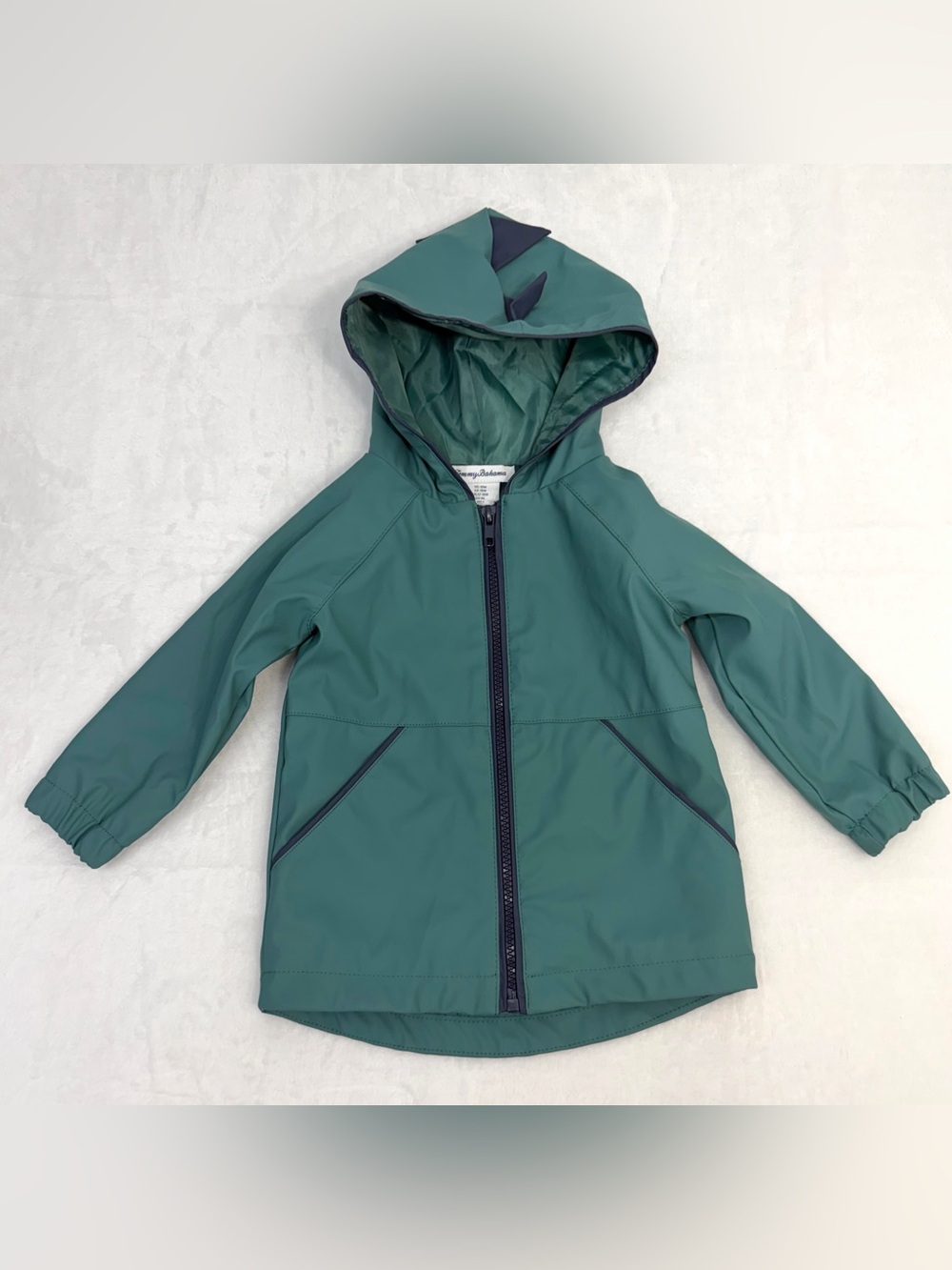 Tommy Bahama Green Blue Hooded Dinosaur Jacket Kids 18 Months